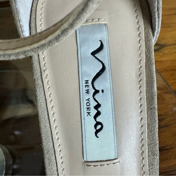 NEW Nina Eloise Ankle Strap Sandal - Alamo Tan Suede / Crystals - size 8.5 - Picture 12 of 14